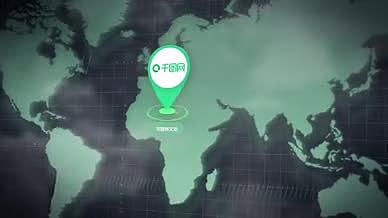 地图辐射定位连线科技全球化大气商务风模板视频的预览图